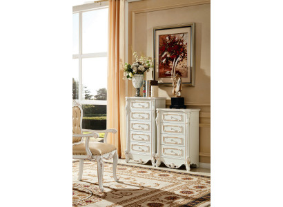 Slaapkamer Set Wit Ontwerp Elegant 2x Dressoir Klassiek Meubilair Luxe 2-delig.