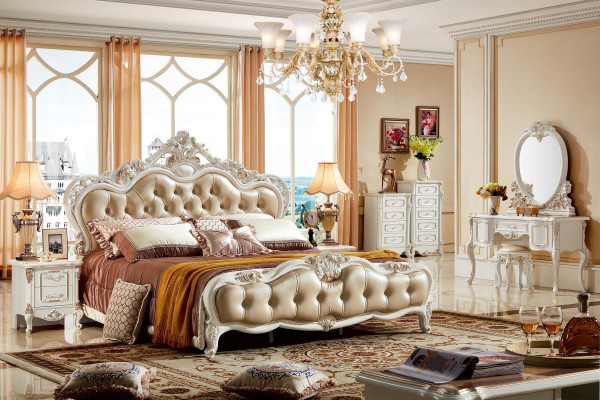 Slaapkamer Set Wit Ontwerp Elegant 2x Dressoir Klassiek Meubilair Luxe 2-delig.