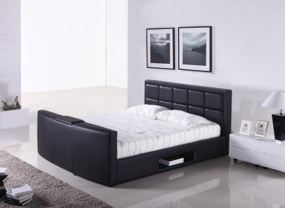 Bed met lift tv-beugel slaapkamer bedden gestoffeerd tweepersoons