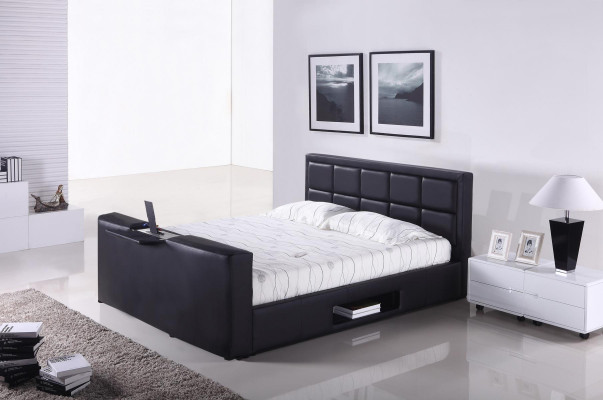 Bed met lift tv-beugel slaapkamer bedden gestoffeerd tweepersoons