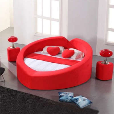 Ontwerpersbed in hartvorm Huwelijksreisbed Luxe bedframe Bedbordeel