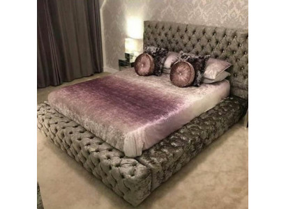 Chesterfield tweepersoonsbed meubelen 180x200 stof textiel bedden luxe designframe