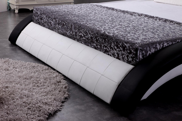 Bekdesign Digitale USB-bedden Luxe Slaapkamermeubels Lederen Dubbel