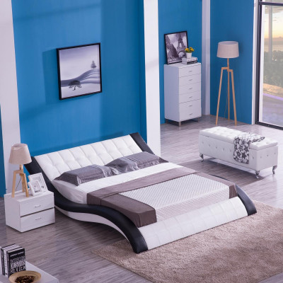 Ontwerpbed Digitaal geluid USB-bedden Luxe slaapkamermeubelen Leer