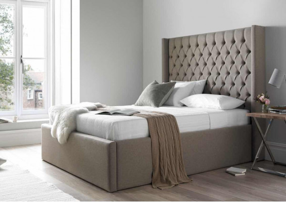 Chesterfield slaapkamer dubbel bed ontwerp lederen luxe bed hotel