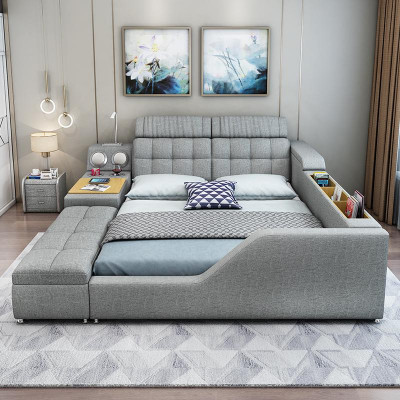 Tweepersoons gestoffeerd bed slaapkamer 180x200cm multifunctioneel bedden bedden