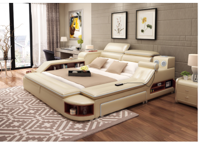 Bed Multifunction Safe Heating Lounge USB Sound Double Beds Function New