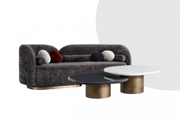 Comfortabele bank driezitter voor de woonkamer in moderne stijl nieuw model.