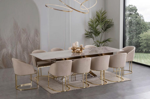 X Benen Eettafel Kolomtafel Luxe Tafels Wit Goud Tafel Meubels Hout X-benen Eettafel Kolomtafel Luxe Tafels Wit Goud Tafel Meubels Hout