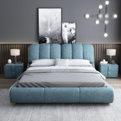 Tweepersoonsbed Slaapkamer Hotel Echtelijke Luxe Bed 2x Nachtkastje Set van 3 stuks Nieuw Bedden