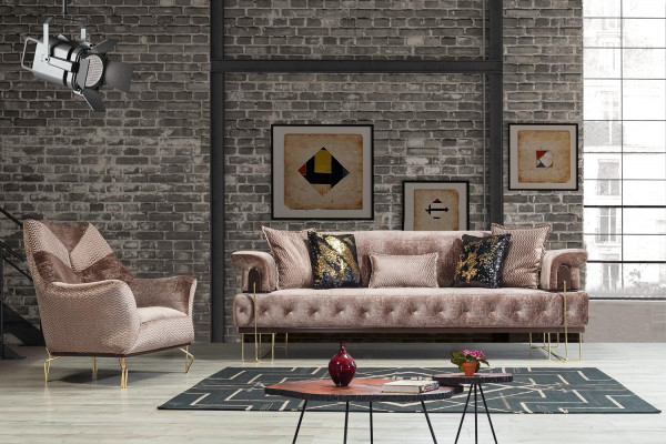 Luxe driezits bruine bank 3-zitsbanken Modern designmeubilair