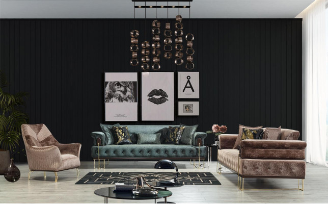 Luxe driezits bruine bank 3-zitsbanken Modern designmeubilair