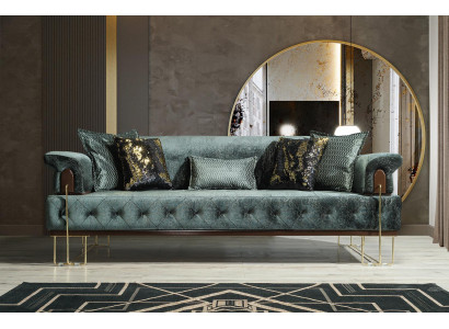 Bank 3-zits bankstellen Bankontwerp bank driepersoons luxe metaal met textiel
