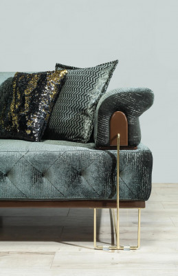 Bank 3-zits bankstellen Bankontwerp bank driepersoons luxe metaal met textiel