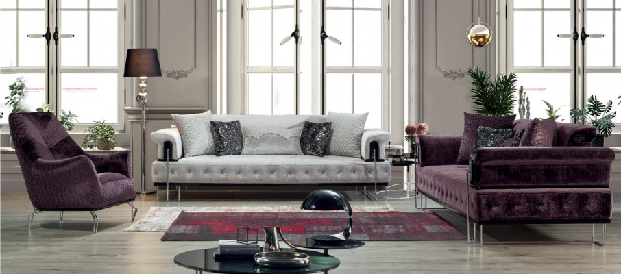 Luxe set bankstel 3+3+1 zitsbank bank banken fauteuils hout met metaal