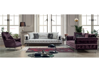 Luxe set bankstel 3+3+1 zitsbank bank banken fauteuils hout met metaal