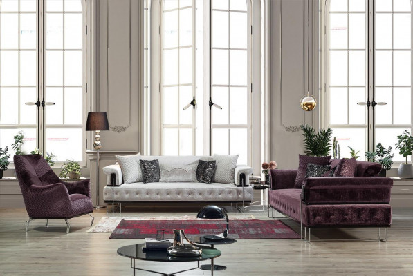 Luxe set bankstel 3+3+1 zitsbank bank banken fauteuils hout met metaal