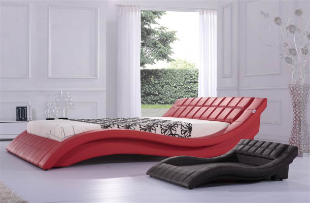 Tweepersoonsbed dubbel bed bedden XXL lederen frame Nieuw tweepersoonsbed ontwerper gestoffeerd.