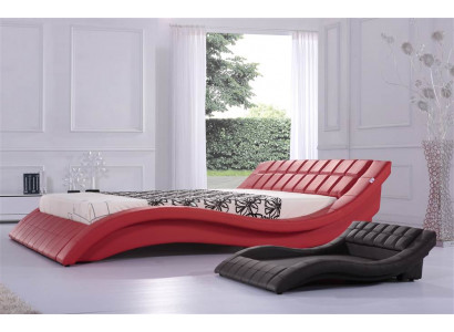 Tweepersoonsbed dubbel bed bedden XXL lederen frame Nieuw tweepersoonsbed ontwerper gestoffeerd.