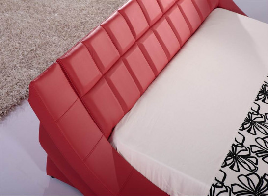 Tweepersoonsbed dubbel bed bedden XXL lederen frame Nieuw tweepersoonsbed ontwerper gestoffeerd.