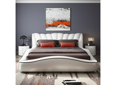 Luxe tweepersoons slaapkamer met houten textielbedden 180x200 bed klassiek