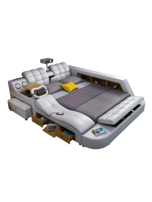Bed multifunctionele bedden tv beamer USB LED massage functie hotel luxe