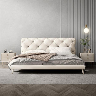 Bedden 180x200cm Slaapkamer Textiel Stof Bed Chesterfield Design Luxe