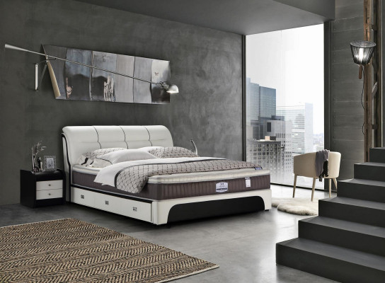 Bedden bekleding textiel modern hout slaapkamer nieuw tweepersoonsbed Chesterbed