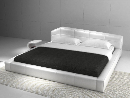 Modern hotelbedframe slaapkamer luxe lederen designbed dubbel