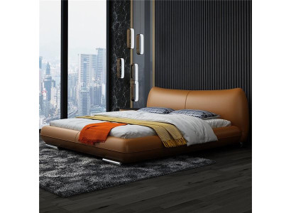 Bedden Textiel Leer Hotel Luxe Fluweel Bekledingsstof Designer Bed Slaapkamer