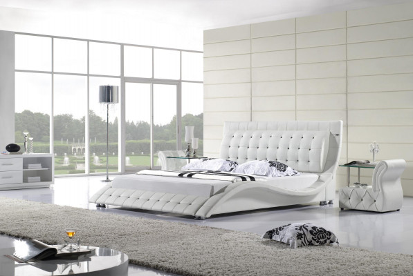 Bedden Dubbel Modern Huwelijk 180x200 Moderne Nieuw Design Leder Bed