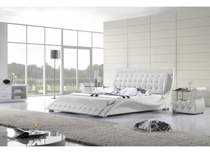Bedden Dubbel Modern Huwelijk 180x200 Moderne Nieuw Design Leder Bed