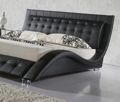 Bedden Dubbel Modern Huwelijk 180x200 Moderne Nieuw Design Leder Bed