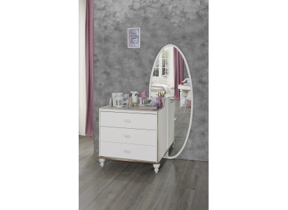 Commode met spiegel Meubels Moderne commode Hout Jongerenkamer Wit Nieuw