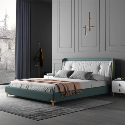 Tweepersoonsbed Bedden Ontwerp Gestoffeerd Slaapkamer 180x200cm Modern Hout