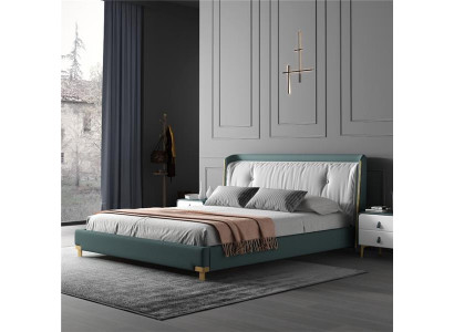 Tweepersoonsbed Bedden Ontwerp Gestoffeerd Slaapkamer 180x200cm Modern Hout