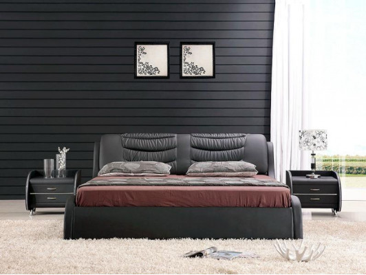 Ontwerper bed slaapkamer bedden leer hotel luxe gestoffeerd Italiaans