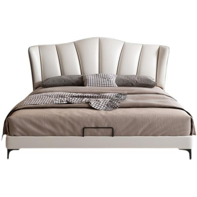 Bedtextiel Hotel Luxe Bekleding Lederen Stoel Italië Designer Bed Slaapkamer