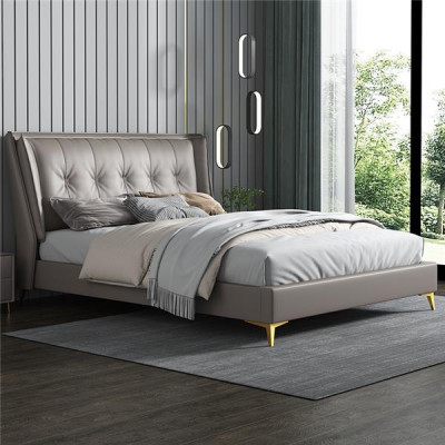 Bedden Leder Hotel Luxe Bekleding Italiaanse Meubels Design Bed Slaapkamer