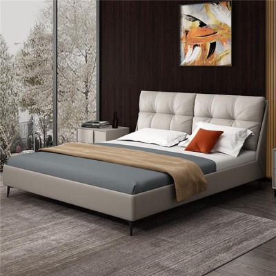 Bedtextiel Leer Hotel Luxe Bekleding Fluweel Stof Designer Bed Slaapkamer