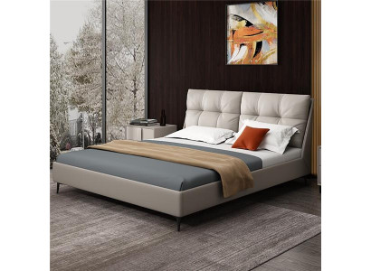 Bedtextiel Leer Hotel Luxe Bekleding Fluweel Stof Designer Bed Slaapkamer