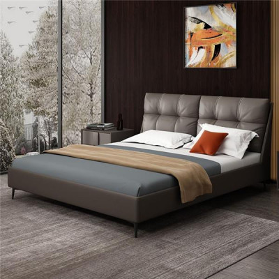 Bedtextiel Leer Hotel Luxe Bekleding Fluweel Stof Designer Bed Slaapkamer
