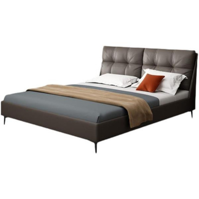 Bedtextiel Leer Hotel Luxe Bekleding Fluweel Stof Designer Bed Slaapkamer
