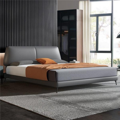 Ontwerp Luxe Dubbele Hotel Bedden Huwelijk Lederen Luxe Slaapkamer Bed