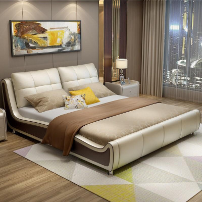 Bett Polster Design Decorum Luxe Dubbel Hotel Bedden Huwelijks slaapkamer Leer