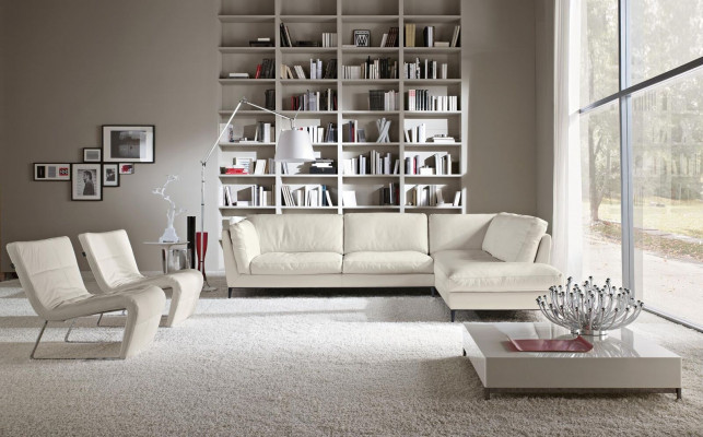 Prianera bank hoekbank woonkamer design leer modern L-vorm