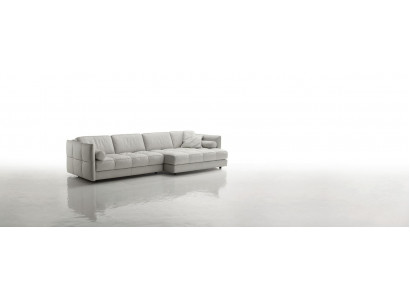 Woonlandschap hoekbank L-vorm meubels luxe wit modern bankstel.