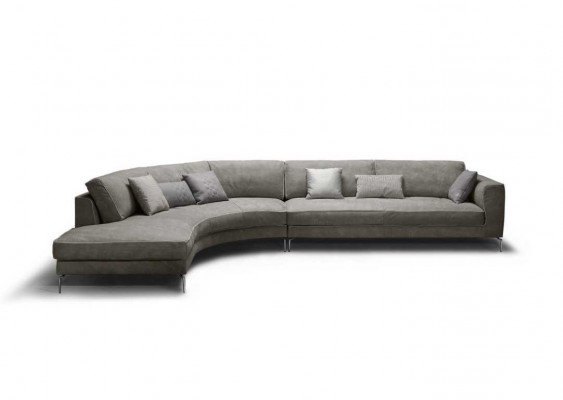 Ontwerp L Vorm Leder Grijs Luxe Banken Nieuwe Hoekbank Bank Sofa's Woonlandschap
