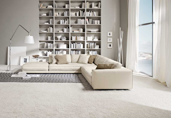 Woonkamer hoekbank L-vorm Modern Wit Design Bankstellen Nieuw