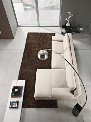 Hoekbank Woonkamer Slaapbank Bank Wit L Vorm Leren Meubels PRIANERA